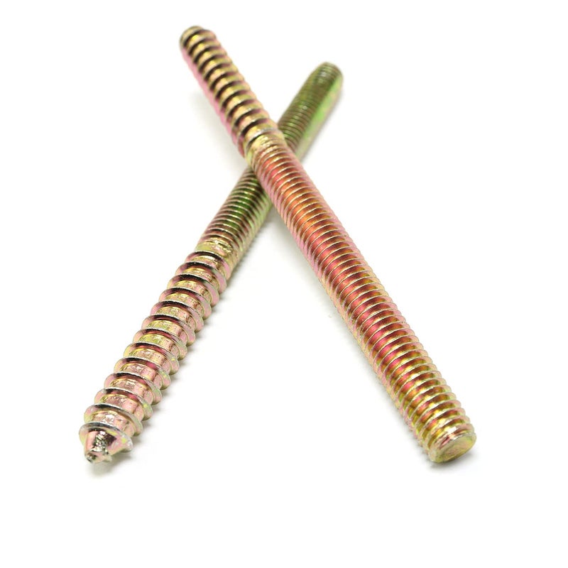 Pro Bamboo Kitchen 6pcs Self-Tapping Screw Hanger Bolts 3/8"-16 x 5 Hanger Bolts Double Headed Bolts for Furniture Wood Joint - Image 4